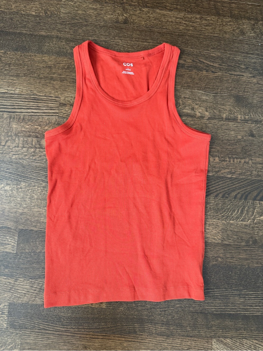 NWOT COS Orange Cotton Ribbed Tank Top